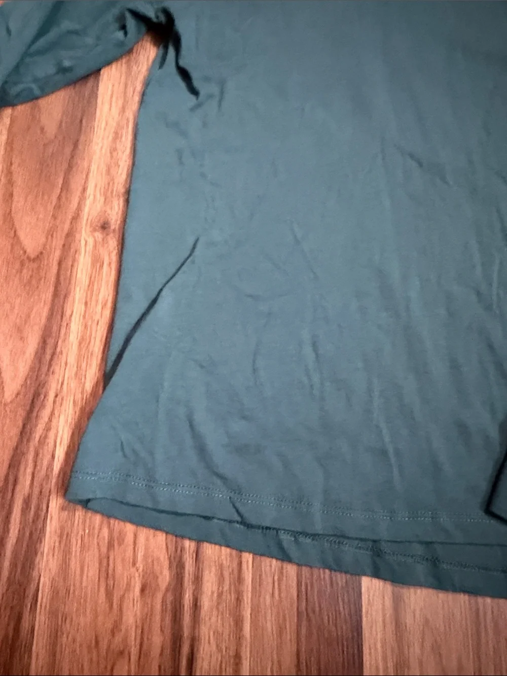 Nike Long-Sleeve Crew Tee in Dark Green with White Logo
